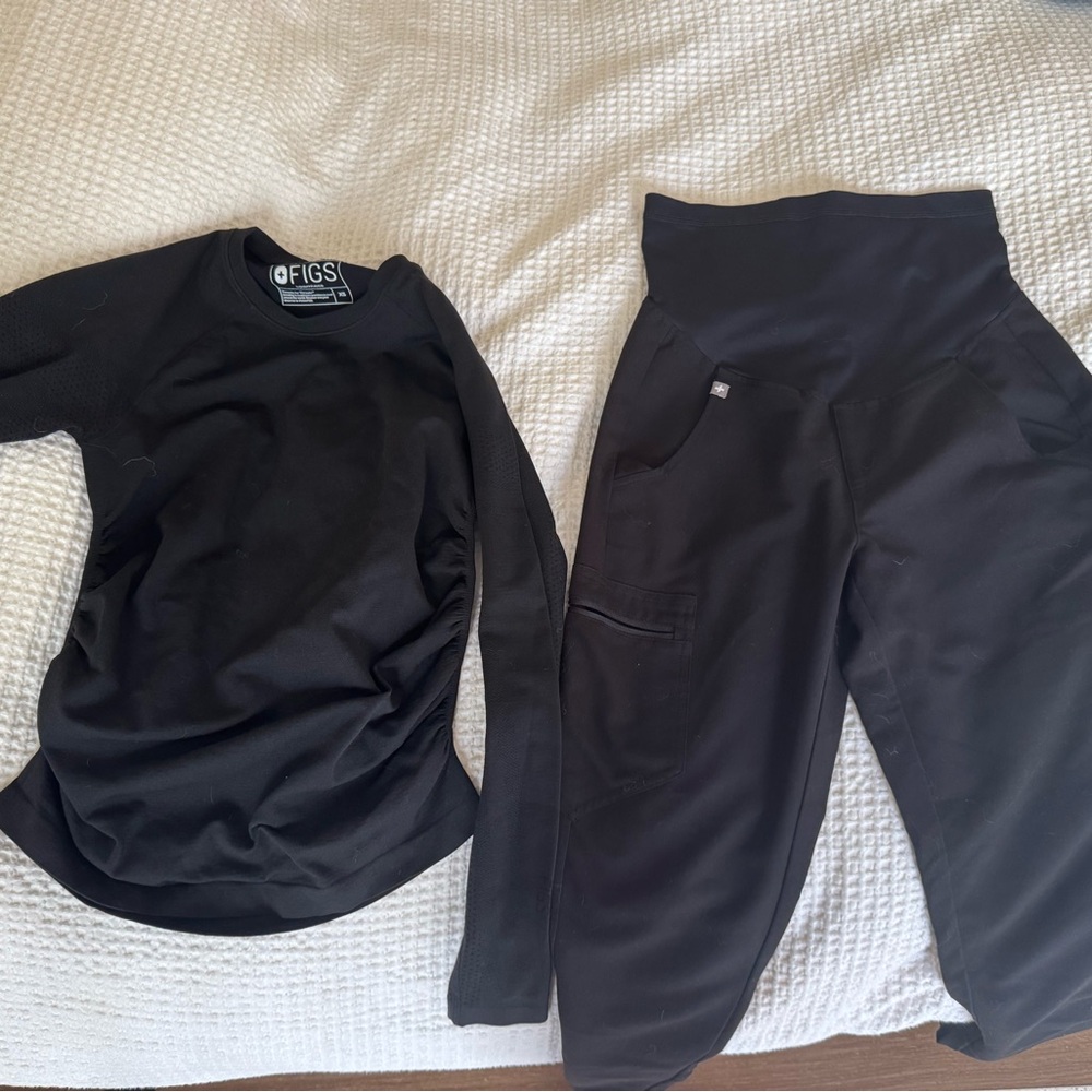 Figs Maternity Set, Black